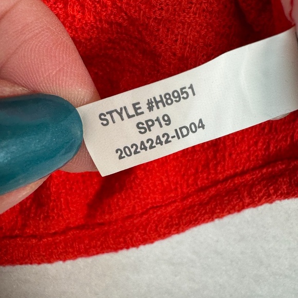 Madewell Short Sleeve Side Tie Bottom Womens Size Medium Red Guaze TexturedMadew - Picture 5 of 8